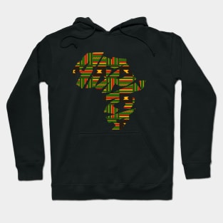 Africa Map with Kente Pattern, African Style Hoodie